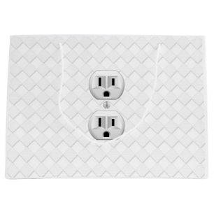 Electrical Plug Wall Outlet Fun Customize This Large Gift Bag