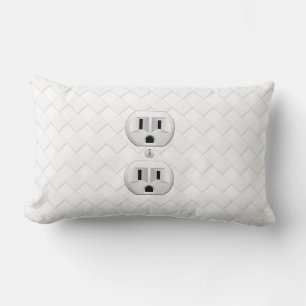 Electrical Plug Wall Outlet Fun Customize This Lumbar Pillow