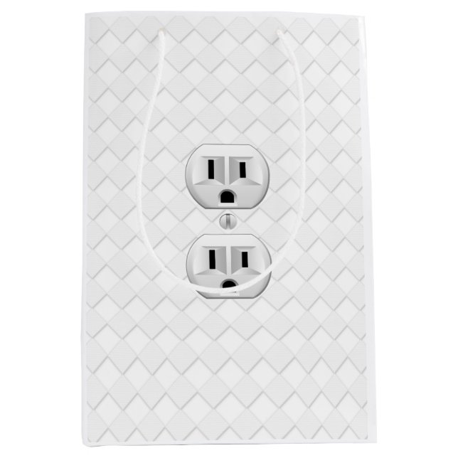 Electrical Plug Wall Outlet Fun Customize This Medium Gift Bag (Front)