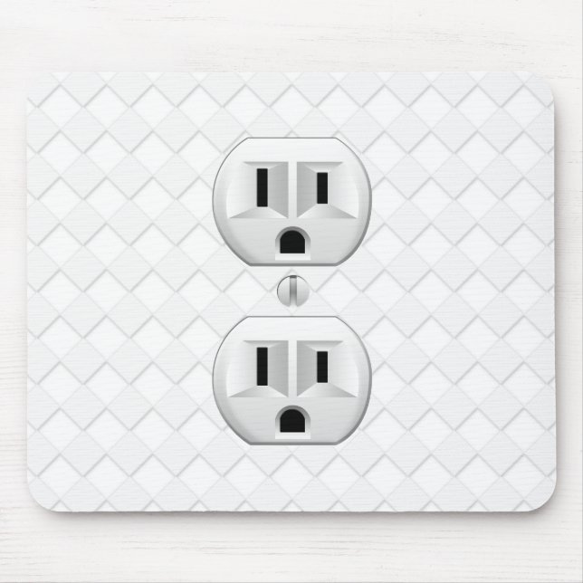 Electrical Plug Wall Outlet Fun Customize This Mouse Pad (Front)