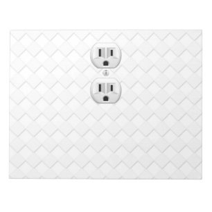 Electrical Plug Wall Outlet Fun Customize This Notepad
