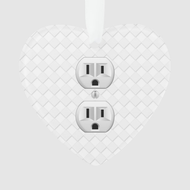 Electrical Plug Wall Outlet Fun Customize This Ornament (Front)