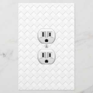 Electrical Plug Wall Outlet Fun Customize This Stationery
