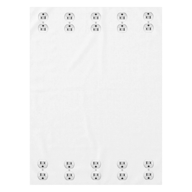 Electrical Plug Wall Outlet Fun Customize This Tablecloth (Front)