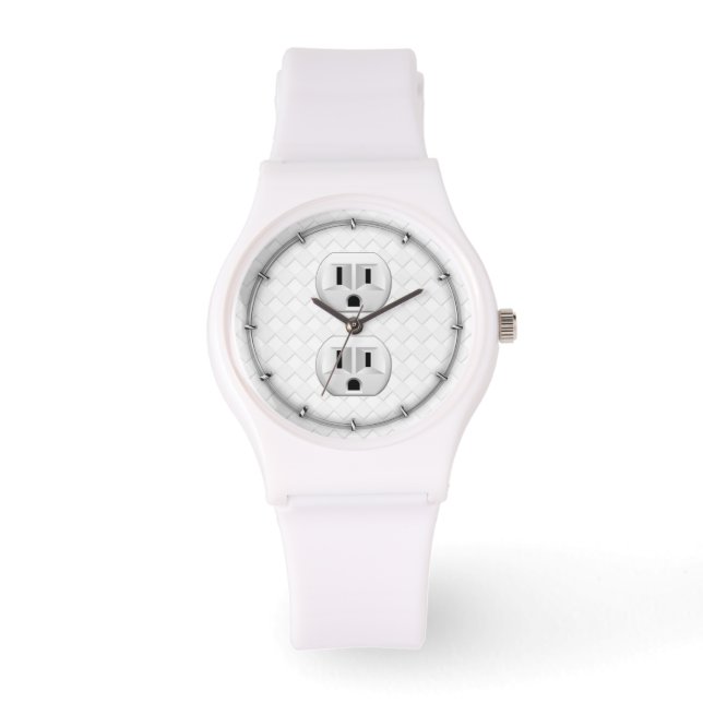 Electrical Plug Wall Outlet Fun Customize This Watch (Front)