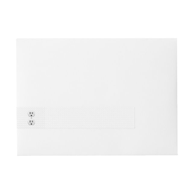 Electrical Plug Wall Outlet Fun Customize This Wraparound Address Label (Front)
