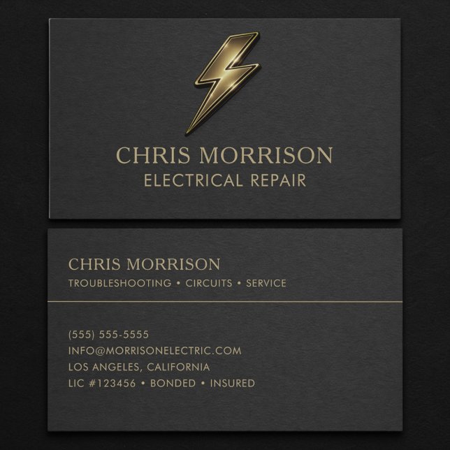 Electrical Repair Professional Business Card (Creator Uploaded)
