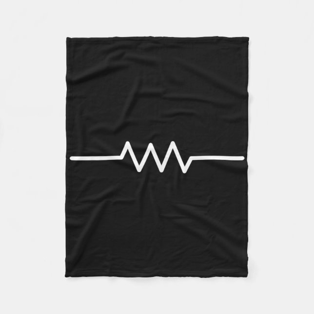Electrical Resistor Symbol Funny Engineer Circuit  Fleece Blanket (Front)