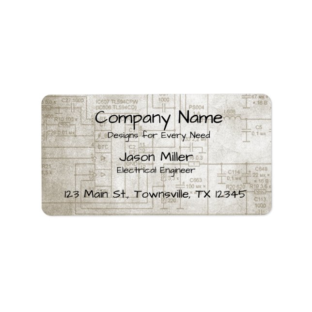 Electrical Schematics Label (Front)