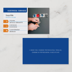 Electrical Services Electrician Business Card