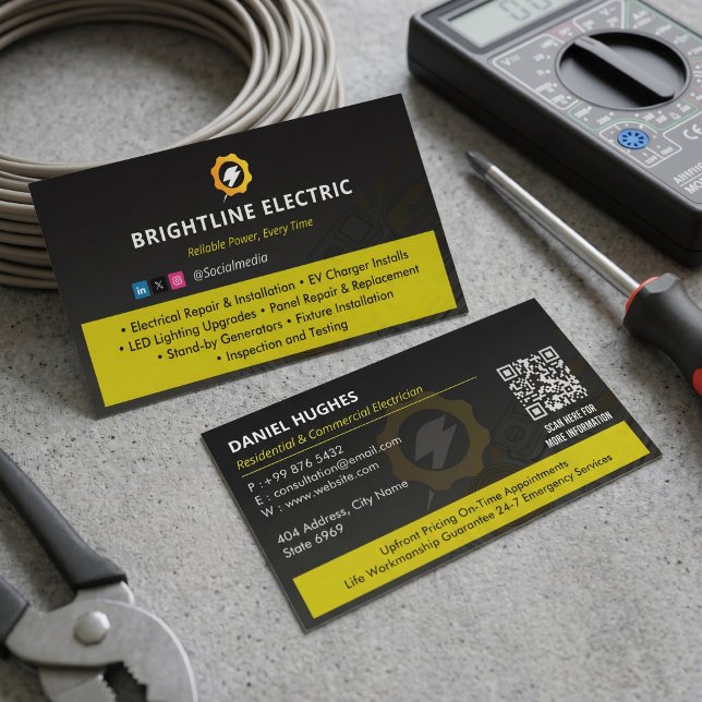 Electrical Services | Specialty construction Business Card (Creator Uploaded)