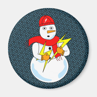 Electrical Snowman Magnet