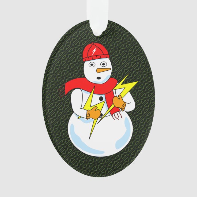 Electrical Snowman Ornament (Front)