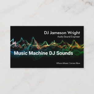 Electrical Sound Wavelength Audio Sound Engineer Business Card