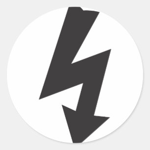 Electrical Symbol thunder Electricity Classic Round Sticker