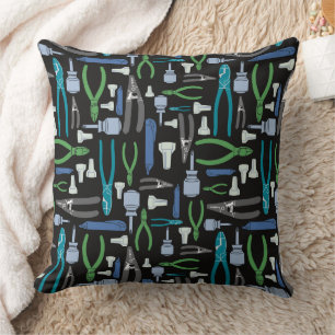 Electrical Tools Journeyman Wireman Throw Pillow