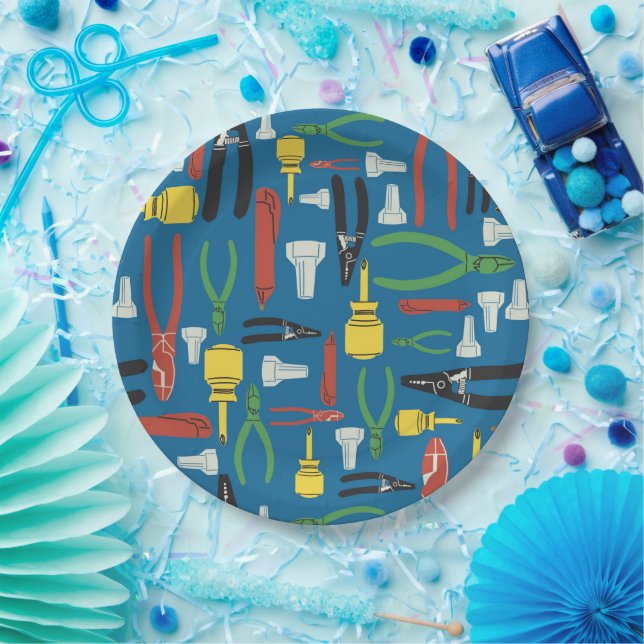 Electrical Tools of the Trade Paper Plate (Party)