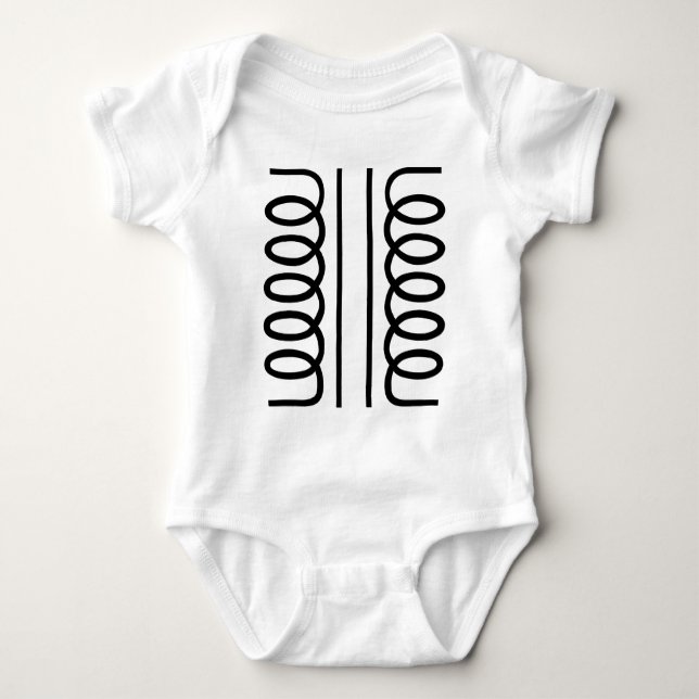 Electrical Transformer - Black Baby Bodysuit (Front)