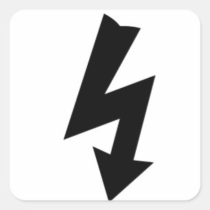 Electrical Warning Symbol Square Sticker