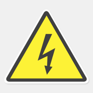 Electrical Warning Symbol Triangle Sticker