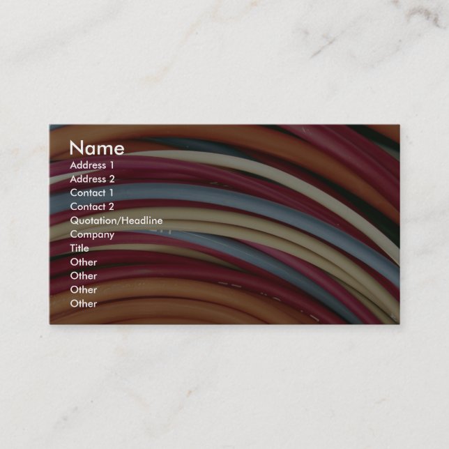 Electrical wire business card (Front)