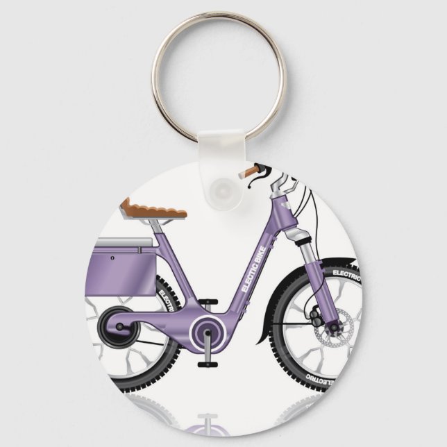 ElectricBicycleVectorDetailed Keychain (Front)