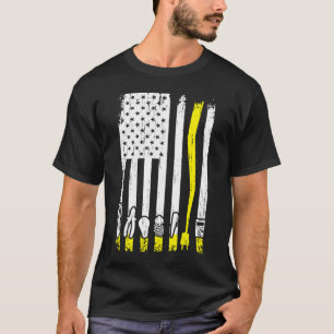 Electrician  American Flag Electrical Tools Linema T-Shirt