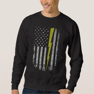 Electrician American US Flag Tools For Electrician Sweatshirt