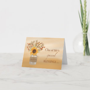 Electrician Blessings at Thanksgiving Sunflower Card