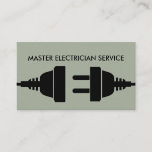 Electrician Bold Modern Design Business Card