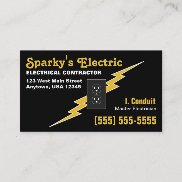 Electrical Contractor Business Cards & Profile Cards Zazzle CA