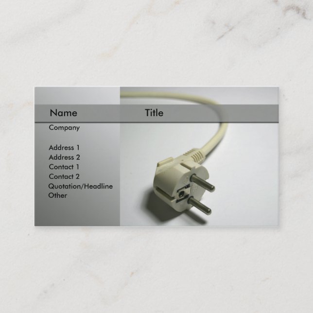 electrician business card (Front)