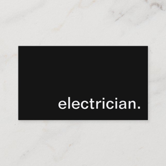 Electrician  Business Card (Front)