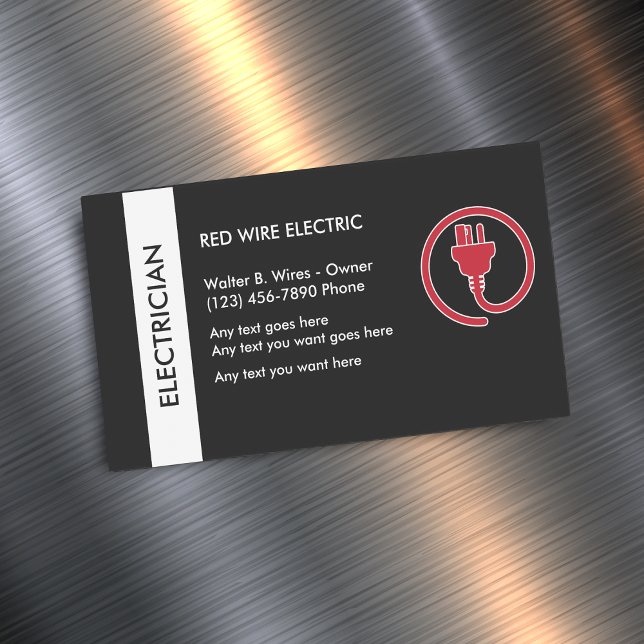 Electrician Business Card Magnet (Creator Uploaded)
