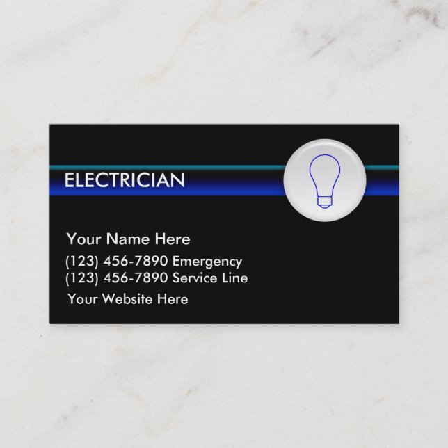 Electrician Business Cards (Front)
