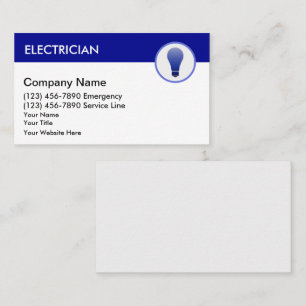 Electrician Business Cards