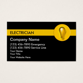 Electrical Contractor Business Cards - Business Card Printing | Zazzle CA