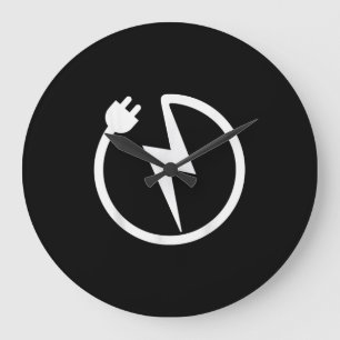 Electrician Cable Flash Gift Large Clock