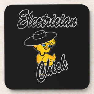 Electrician Chick #4 Coaster