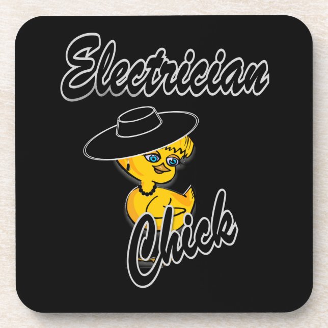 Electrician Chick #4 Coaster (Front)