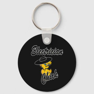 Electrician Chick #4 Keychain