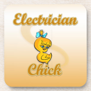 Electrician Chick Coaster