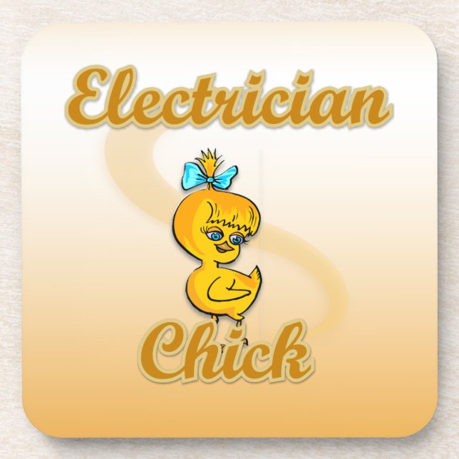 Electrician Chick Coaster (Front)