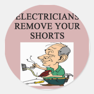 ELECTRICIAN CLASSIC ROUND STICKER