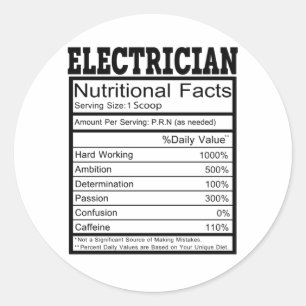 Electrician Classic Round Sticker