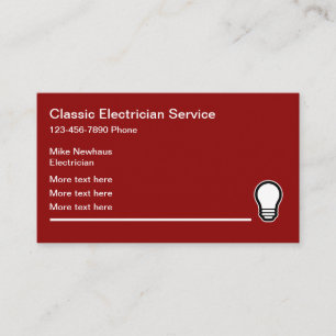 Electrician Contractor Modern Business Card