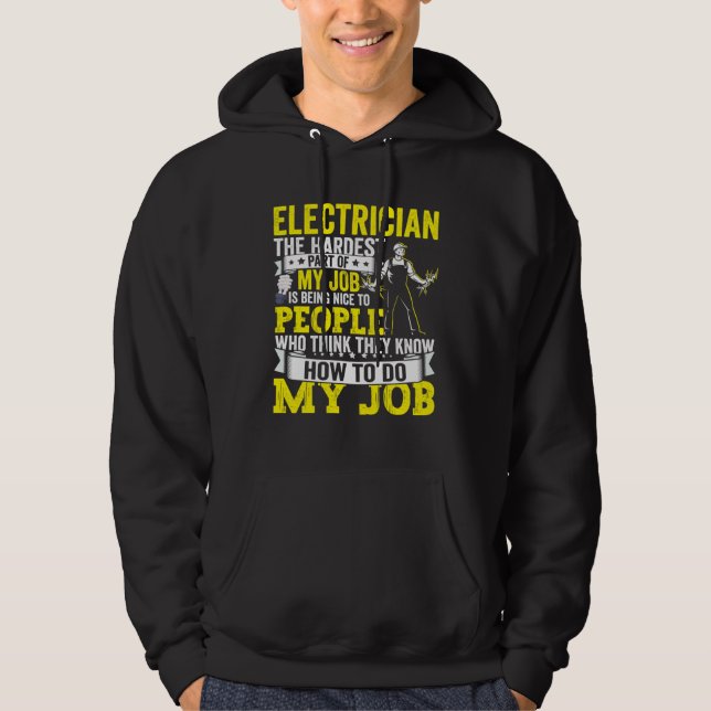 Electrician Dad Apparel Electric Lineman for Men   Hoodie (Front)