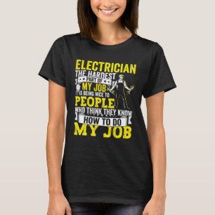 Electrician Dad Apparel Electric Lineman for Men T-Shirt