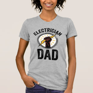 Electrician Dad Vintage Engraving Vector Shirt Des