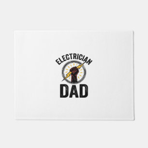 Electrician Dad Vintage Engraving Vector Shirt Des Doormat